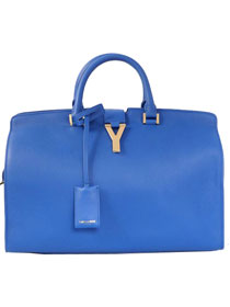 2014 Cheap Saint Laurent Cabas Chyc calfskin medium handbag 8337 Royal Blue